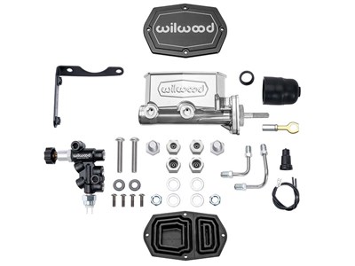 Wilwood 261-17796-P TC Master Cylinder, 15/16-in, W/P-Valve/Pushrod, Chrome Powdercoat RH for Mopar / Wilwood 261-17796-P Tandem Compact Master Cylinder