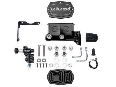 Wilwood 261-17798-BK Tandem Compact Integral Master Cylinder, 1-in, W/P-Valve, Black, RH for Mopar / Wilwood 261-17798-BK TC Master Cylinder