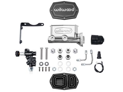 Wilwood 261-17799-P TC Master Cylinder, 1.12-in, W/P-Valve, Chrome Powdercoat, RH for Mopar / Wilwood 261-17799-P Tandem Compact Master Cylinder
