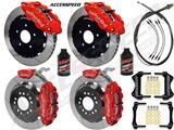 Wilwood Superlite 14" Front & 13" Rear Brake Kit, Red, Slotted, PB-Cable Lines Fluid, 88-96 Corvette / Wilwood 14" Front & Rear Corvette C4 Big Brake Kit