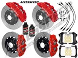 Wilwood SX6R 15" Front & AERO4 14" Rear Brakes, Red, Slotted, Brake Lines, Fluid 2010-2015 Camaro / 