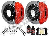 Wilwood TX6R 15.5" Rear Brake Kit Red Slotted, Brake Lines & Fluid 2005-2010 Ford F250/350 4WD / 