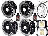 Wilwood Superlite 13" Front & Rear Big Brake Combo, Black, Drilled, 1976-1977 Bronco W/Small 2.36 OS / 