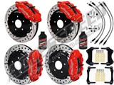 Wilwood Front & Rear Superlite Big Brake Kit Combo, Red, Drilled, 2010-2016 Genesis Coupe / 