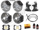 Wilwood Dynapro 12-in Front & 11-in Rear Big Brake Kit With Drop Spindles Black 1964-1974 GM A/F/X