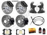Wilwood DPR Front & D154 Rear 12-in Big Brake Kit With Drop Spindles Black 1964-1974 GM A/F/X / Wilwood DPR Front & D154 Rear Big Brake Combo