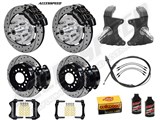 Wilwood DPR Front & D154 Rear 12-in Big Brake Kit With Drop Spindles Black Drilled 1964-74 GM A/F/X / Wilwood DPR Front & D154 Rear Big Brake Combo
