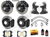 Wilwood SL6R 13" Front & FDL 12" Rear Brake Kit WITH Drop Spindles Black Slotted 1964-1974 GM A/F/X / Wilwood SL6R 13" Front & FDL Rear Big Brake Kit