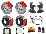 Wilwood DPR Front & FDL Rear 12-inch Big Brake Kit WITH Drop Spindles Red 1964-1974 GM A/F/XRed / Wilwood DPR Front & FDL Rear Big Brake Combo