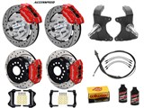 Wilwood DPR Front & FDL Rear 12-in Big Brake Kit Drilled Red W/2