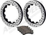 Wilwood 13-inch Front Left & Right Drilled SRP Replacement Rotors & BP20 Brake Pads 2007-up Wrangler / Wilwood Replacement Rotors & Pads Jeep Wrangler