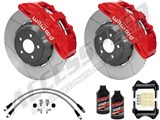 Wilwood SX6R Front 14" Big Brake Kit Combo, Red, Slotted, Brake Lines, Fluid 2015-2019 Mustang / 