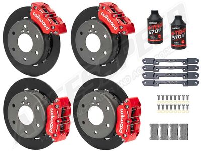Wilwood Front & Rear UTV Big Brake Kit Combo, Red, Plain Rotors, 2024+ Can-Am Maverick X3 6-Lug / Wilwood Front & Rear UTV Big Brake Kit Combo