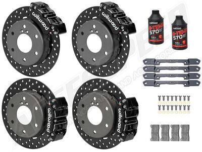 Wilwood Front & Rear UTV Big Brake Kit Combo, Black, Drilled Rotors, 2024+ Can-Am Maverick X3 6-Lug / Wilwood Front & Rear UTV Big Brake Kit Combo