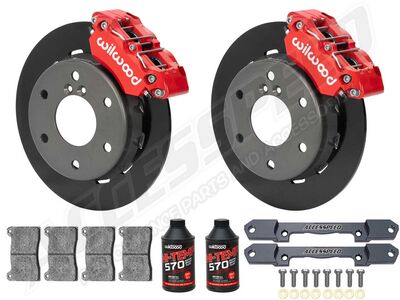 Wilwood Front Big Brake Kit Combo With Brake Lines & Fluid, Red, for 2024+ Can-Am Maverick X3 6-Lug / Wilwood Front Can-Am UTV Big Brake Kit Combo