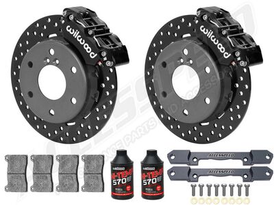 Wilwood Front Big Brake Kit Combo, Black, Drilled Rotors & Fluid, for 2024+ Can-Am Maverick X3 6-Lug / Wilwood Front Can-Am UTV Big Brake Kit Combo