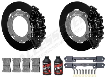 Wilwood Rear UTV Big Brake Kit Combo with Fluid, Black, Plain Rotors for 2019-up Honda Talon 1000R / Wilwood Honda Talon Rear Big Brake Kit Combo