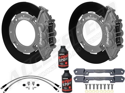 Wilwood Rear UTV RACE Brake Kit Combo with Brake Lines, Gray, For 2019-up Honda Talon 1000R / Honda Talon 1000R Wilwood Rear RACE Brake Combo