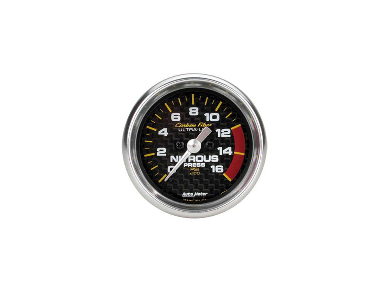 AutoMeter Carbon Fiber 4774 Full Sweep Electric Nitrous Pressure Gauge
