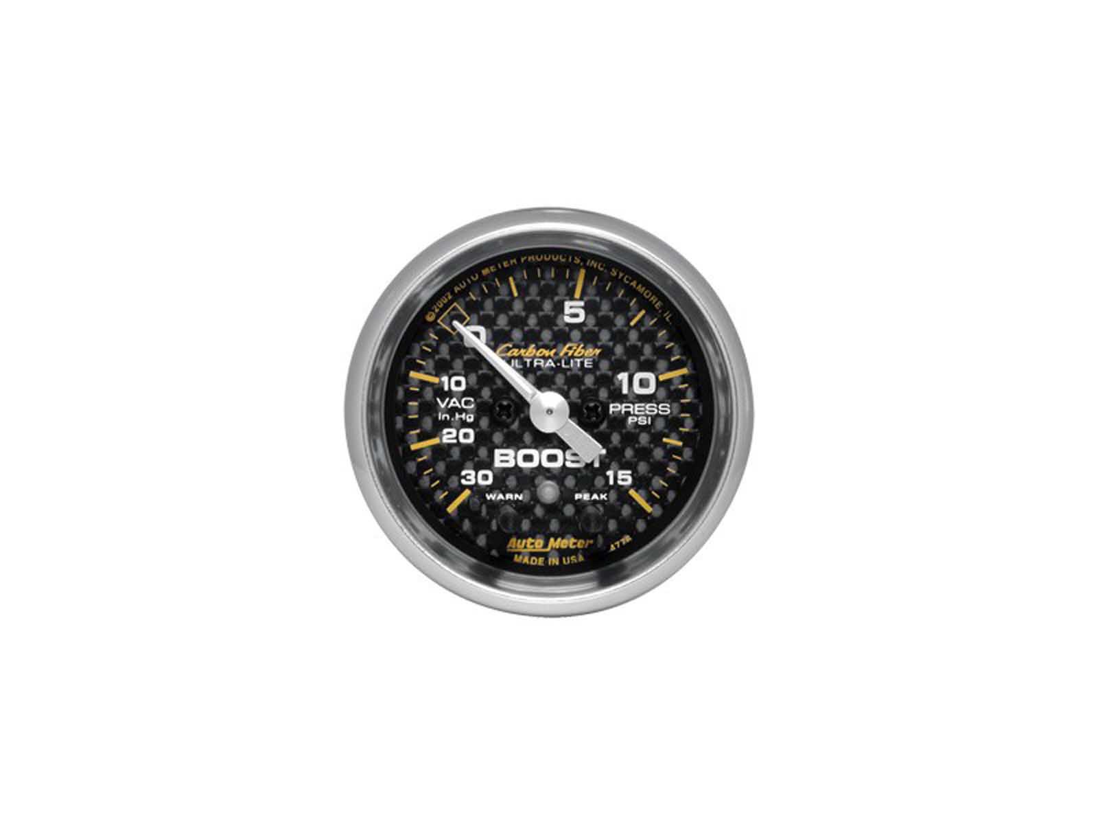 AutoMeter Carbon Fiber 4776 BoostVacuum Gauge