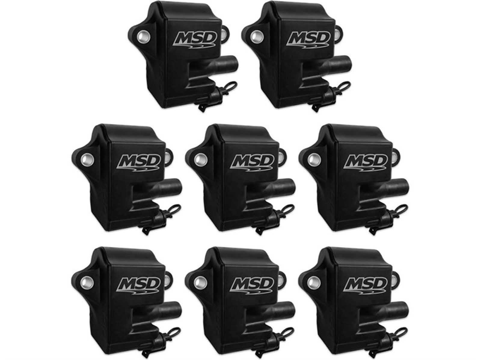 MSD 828583 Pro Power Series GM LS1 & LS6 Ignition Coils 8Pack Black